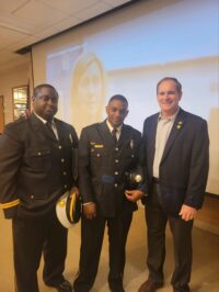 Abingdon VFC Caption Jesse Spruell, Devonte Macklin and Senator Jason Gallion District 35